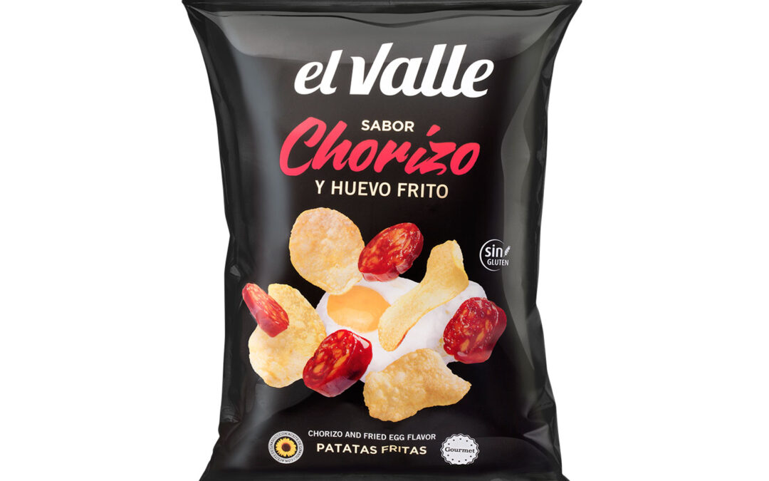Patatas fritas sabor chorizo y huevo frito